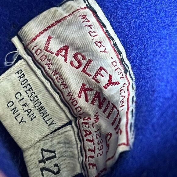 American Vintage 60s Seahawks Themed Varsity Jacket Size 42 - Picture 6 of 6